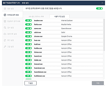 4. BitSentry Lite 취약점 공격 보호 4