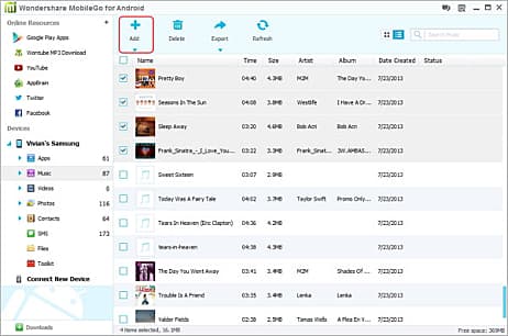 MobileGo for Android 뮤직
