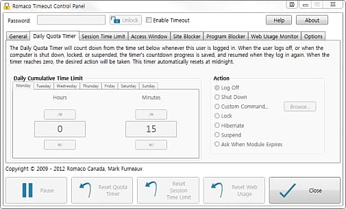 Daily Quota Timer