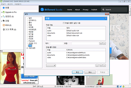 uTorrent 라벨
