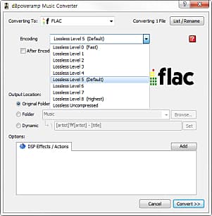 FLAC로 변환