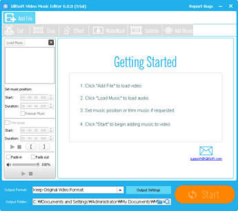 GiliSoft Video Editor 삽입음악 편집